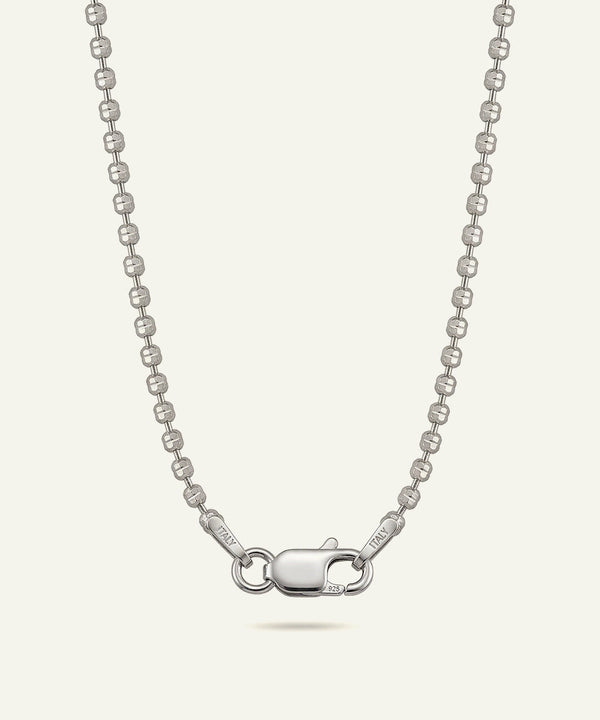 men's sterling silver beads chain