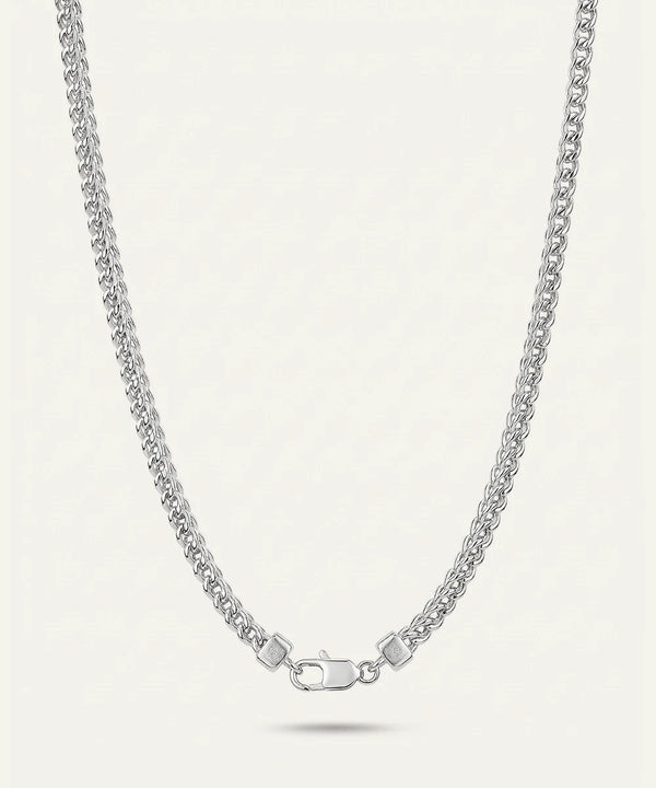 men's two-tone stainless steel curb chain