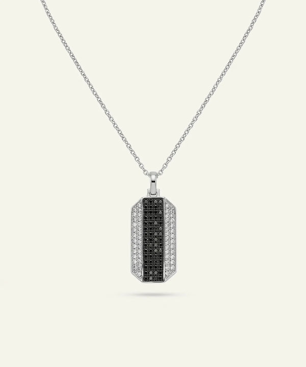 Men's 0.50 CTW diamond dog tag pendant by