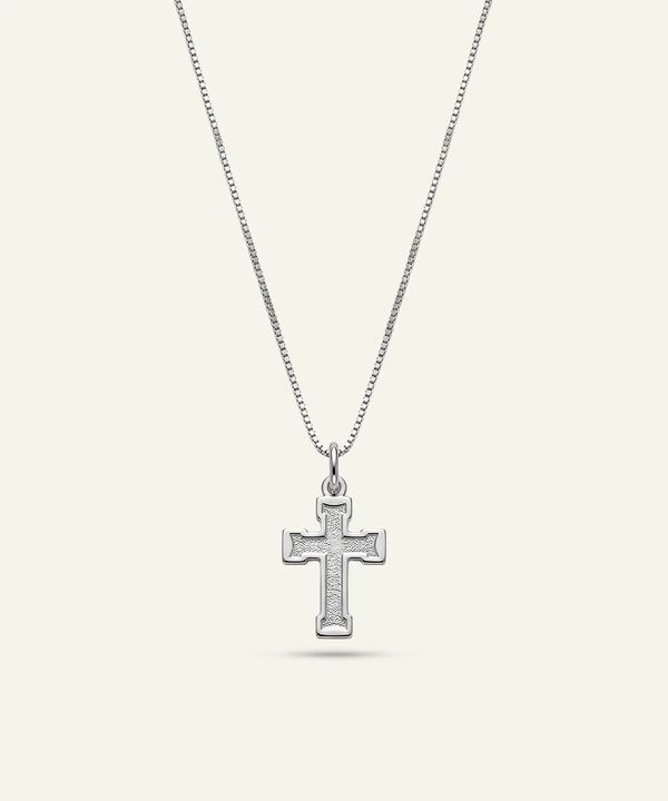 Men's silver crucifix pendant by