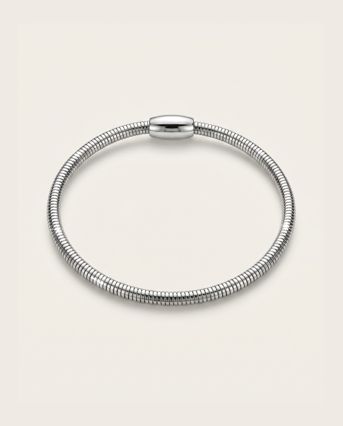 Men's smooth stainless steel chain bracelet