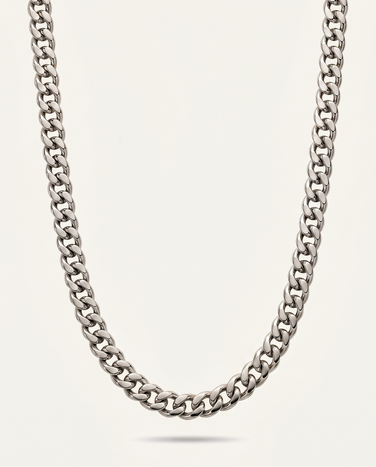 men's silver Cuban chain