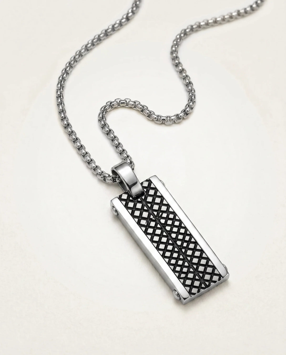 men's dog tag pendant from Valliani Jewelers