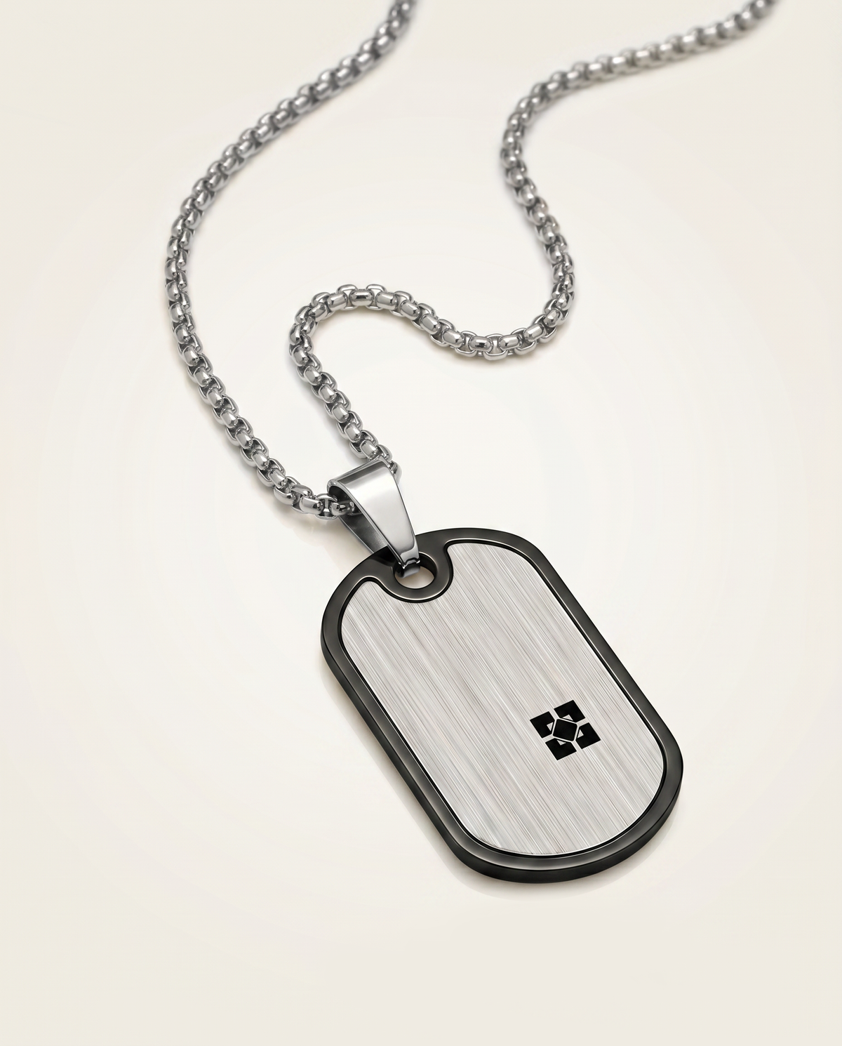 Men's stainless steel pendant with lobster clasp