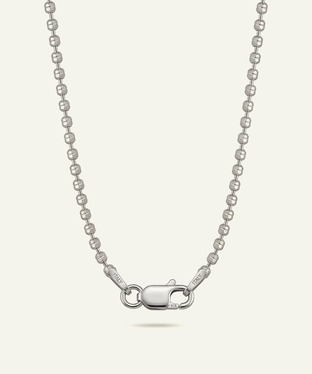 men's sterling silver beads chain