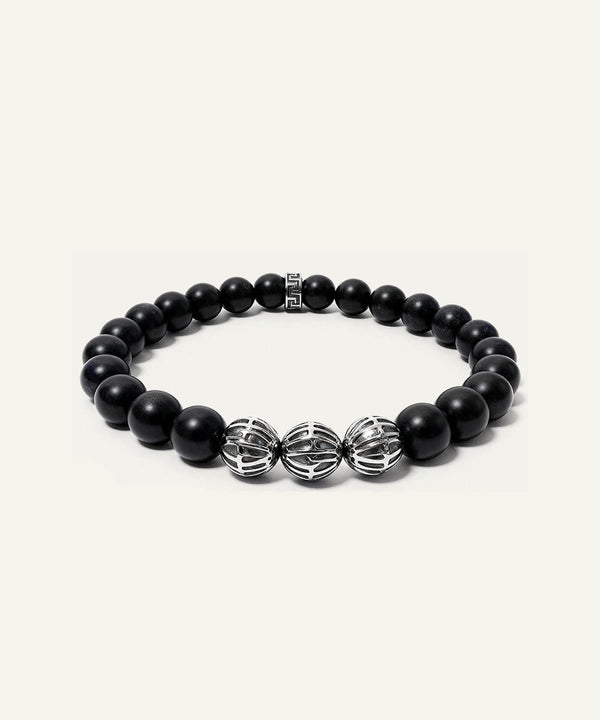 Men’s Matt Black Onyx Beads Bracelet