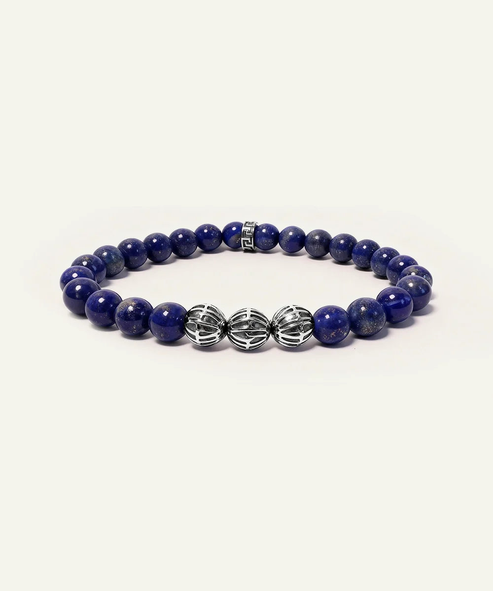 men's blue lapis lazuli bracelet