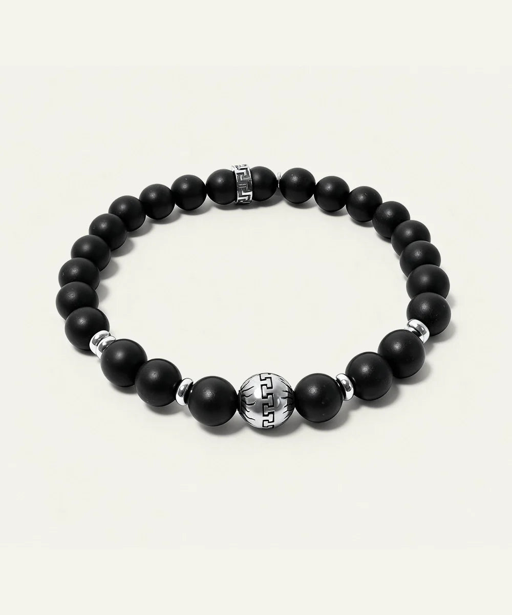 men's black gemstone bead bracelet from Valliani Jewelers