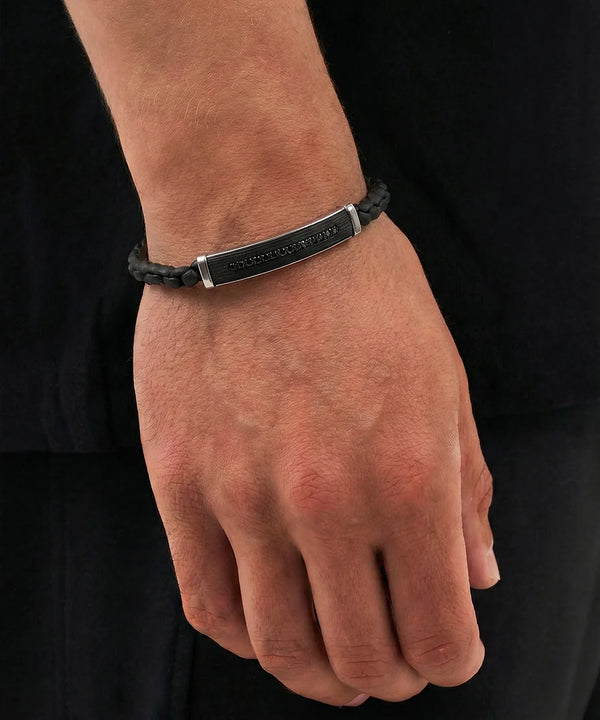 Close-up of black CZ bracelet