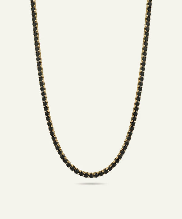 Black Spinnel Tennis Necklace