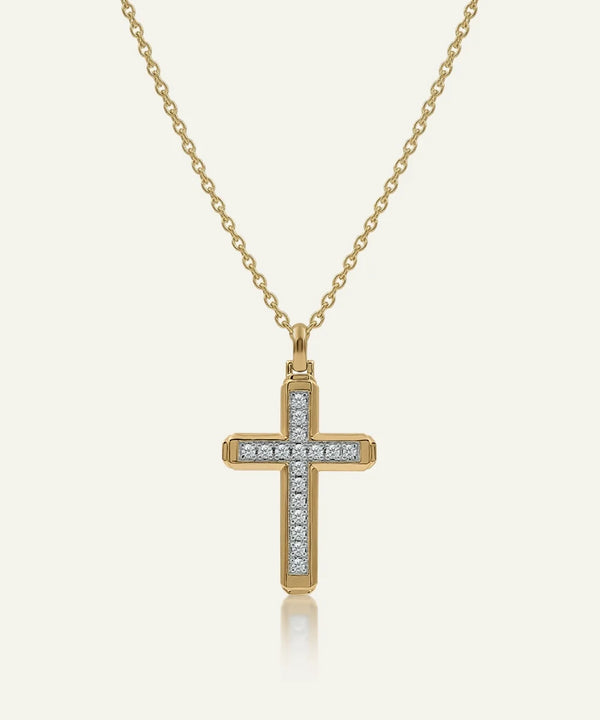 Lab-grown Diamond Cross Pendant