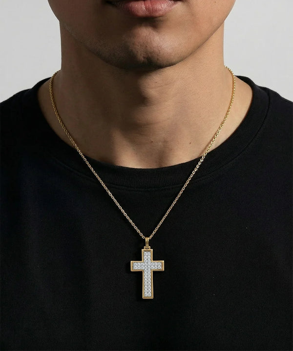 Lab-grown Diamond Cross Pendant