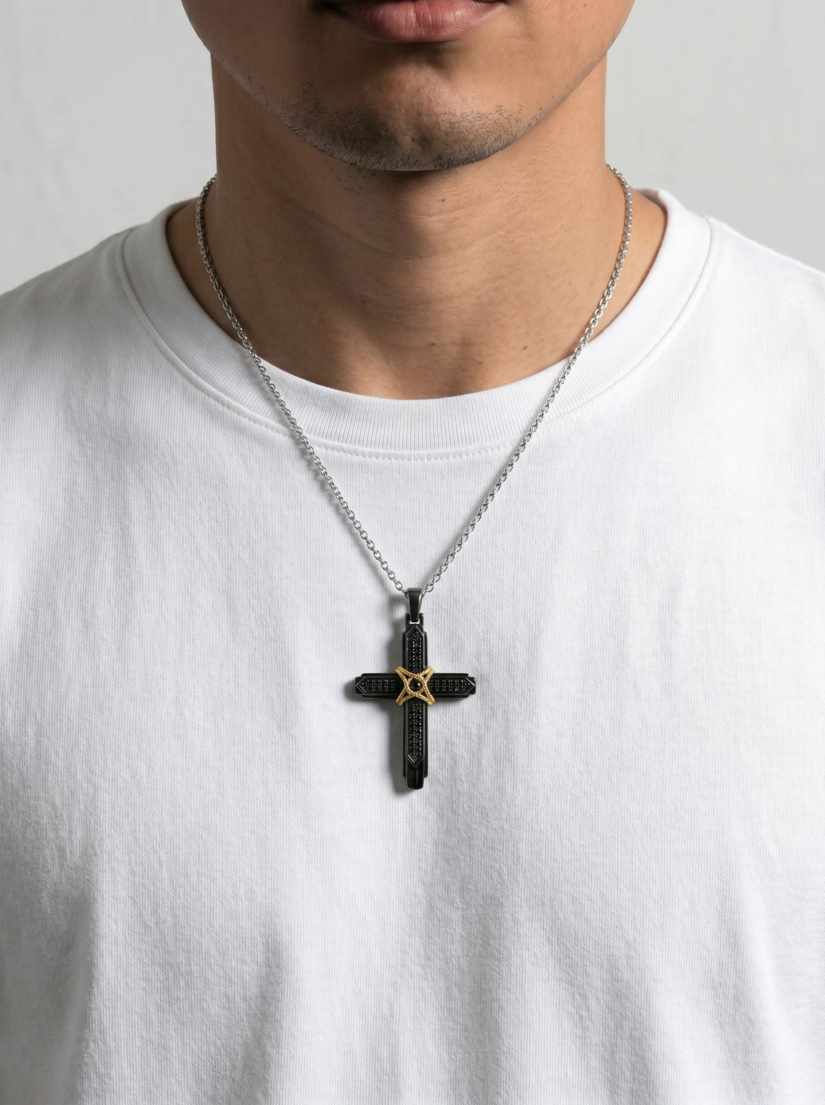 men's black diamond pendant from Valliani Jewelers