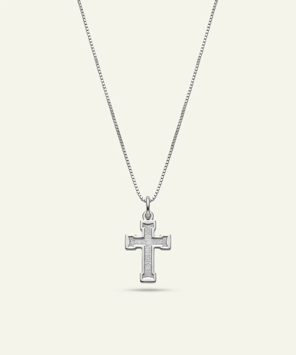 Men's silver crucifix pendant by