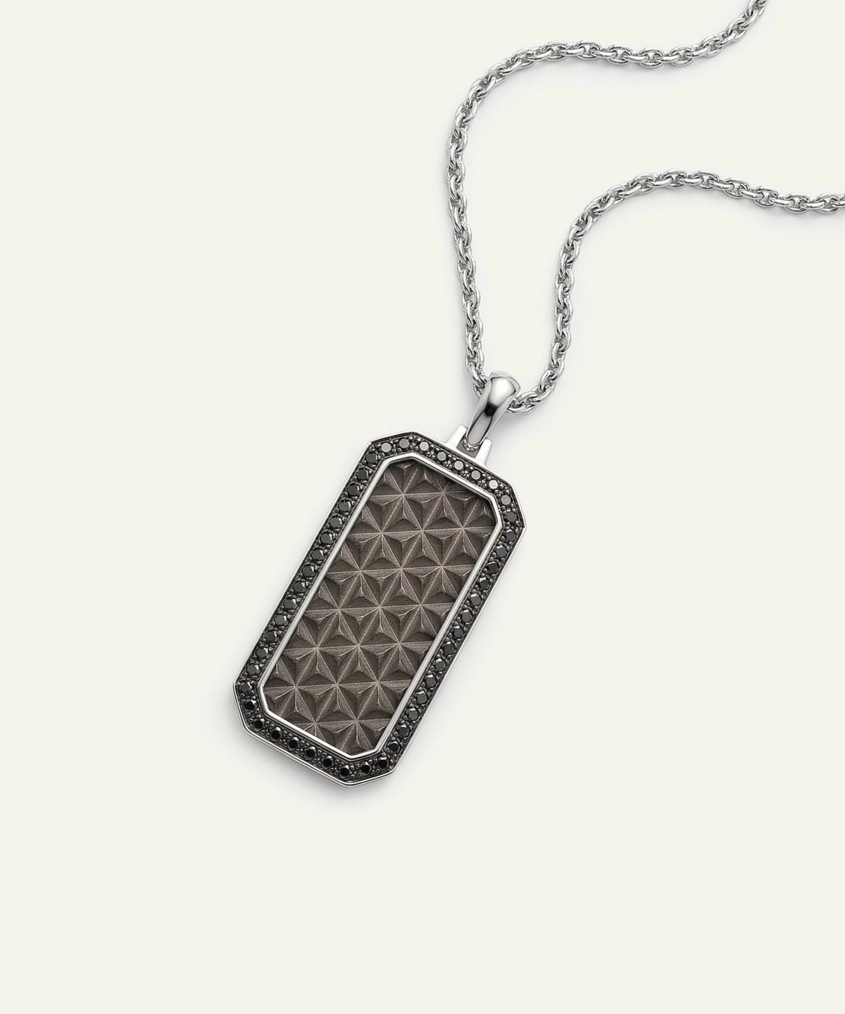 Men's 0.50 CTW black diamond pendant by