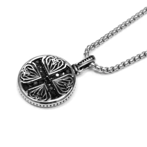 Link N Lock Cross Pendant in Stainless Steel