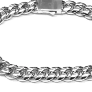 Link N Lock Cuban Chain in Stainless Steel - inches