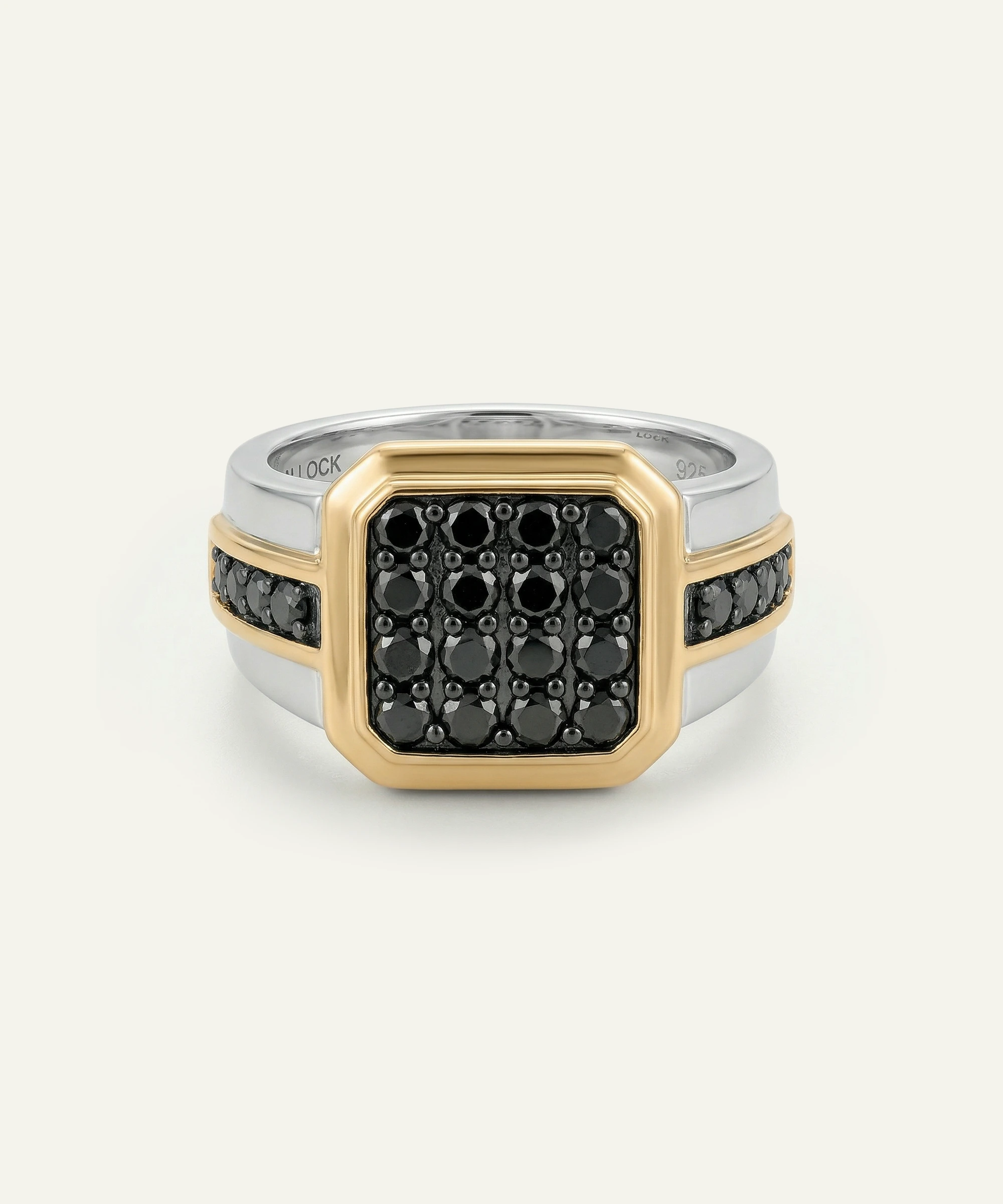 LAB GROWN SILVER MENS RING