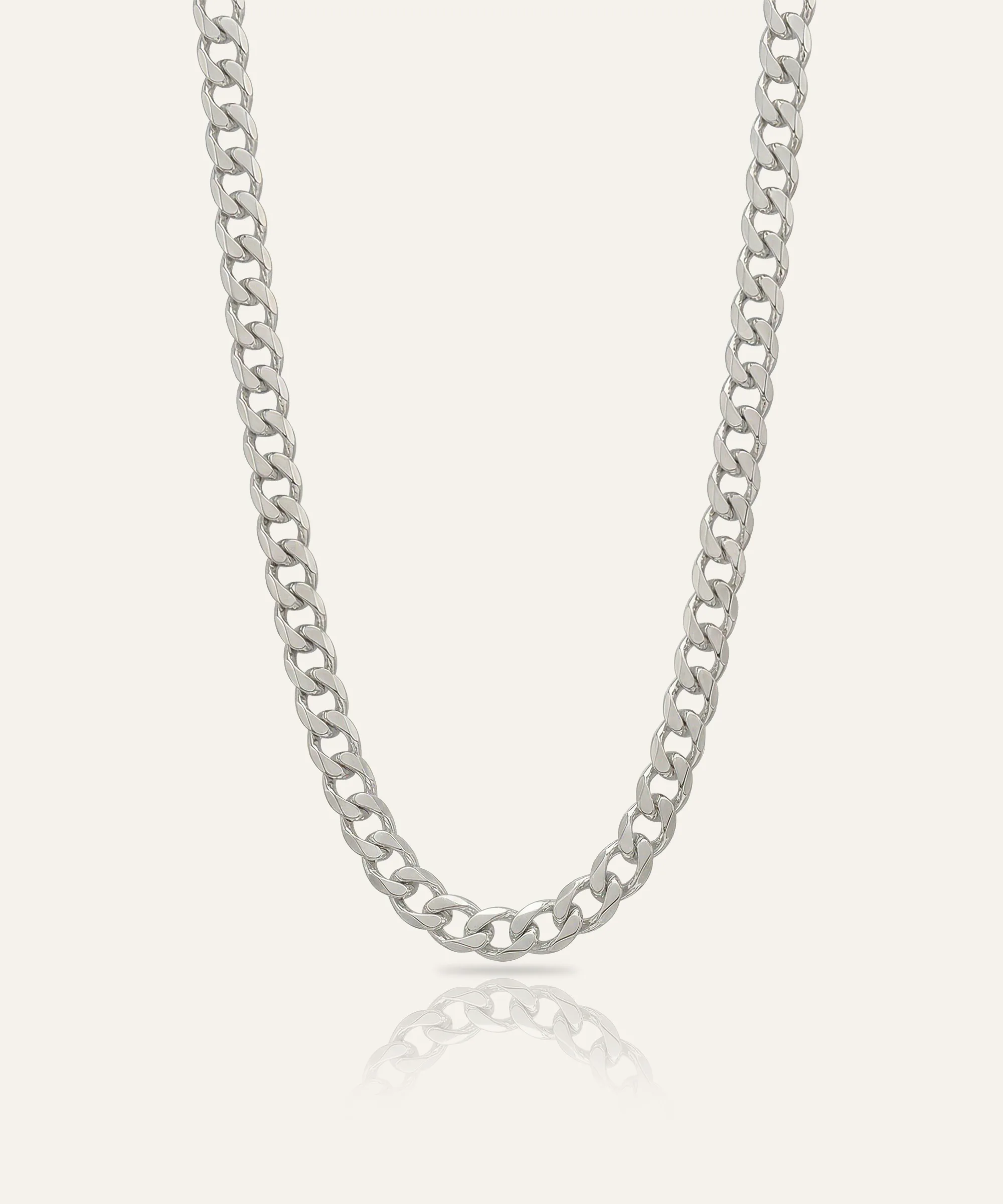 SILVER CURB CHAIN