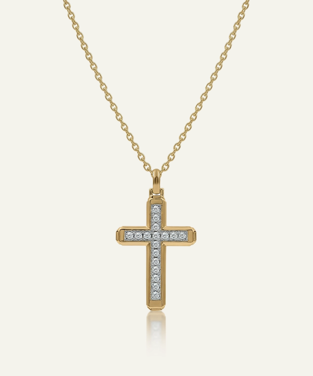 Lab-grown Diamond Cross Pendant