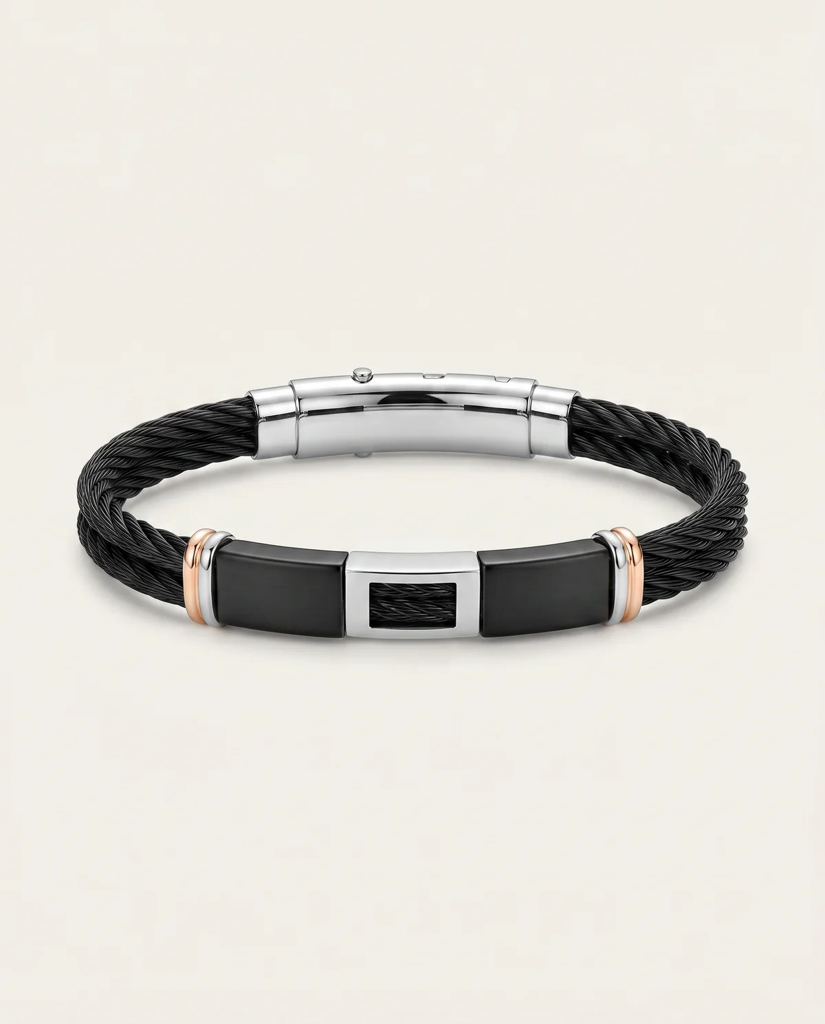 Black Leather With Steel